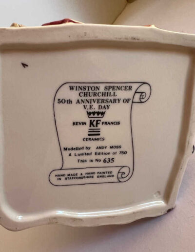 Churchill 50th Anniversary VE Day Toby Jug: Base View