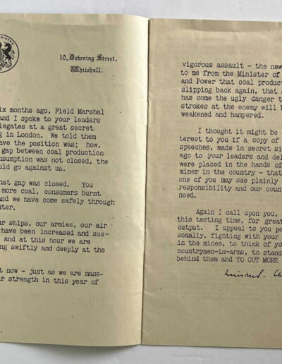 Churchill Speech (p1,2) - To The Coal Mining Industry