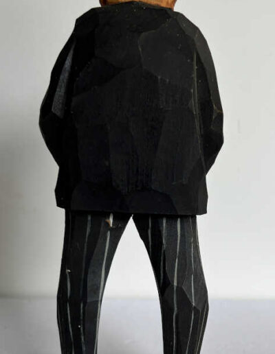 Churchill Wood Statue Swedish Hand Carved (Back)