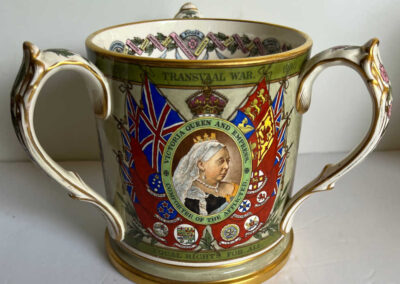 Copeland Spode Queen Victoria Boer War 3-handle Loving Cup: Side 1