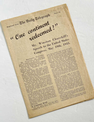"One Continent Redeemed": Churchill Speech