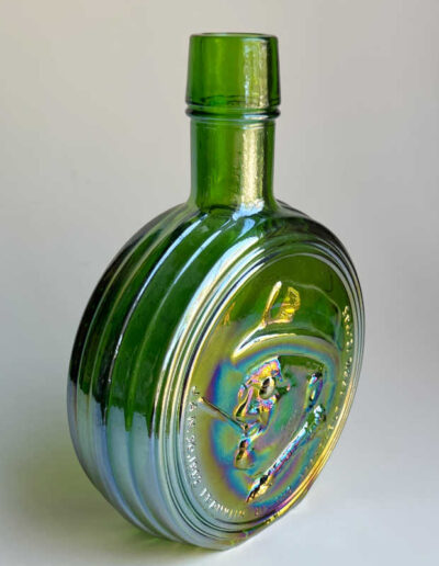 Roosevelt Iridescent Green Bottle - Side View