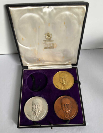 3 Churchill Medallions in Presentation Case