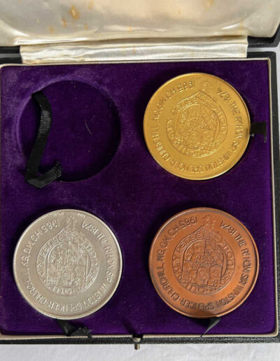 3 Churchill Medals: Reverse