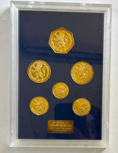 Churchill-5 Gold on Silver Medallions Reverse