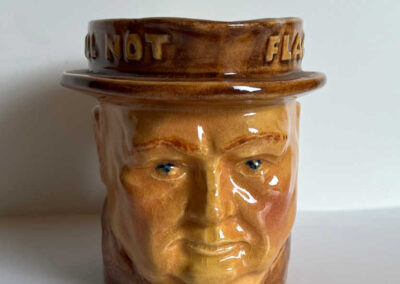 Brown Churchill Mug - "We Shall Not Flag Or Fail"