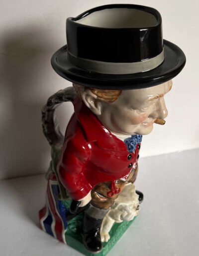 Churchill Burleigh Ware Toby Jug in Red Jacket: Top View