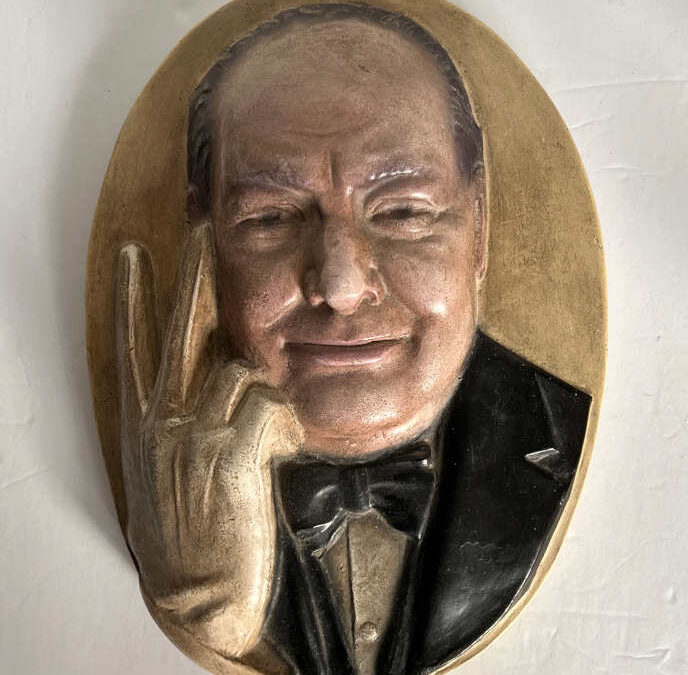 Wall Plaque of Winston Churchill by Harradine