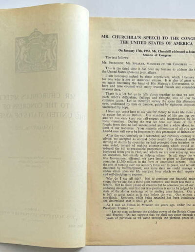 Churchill's 3rd Speech to US Congress: Jan 17, 1952. p1