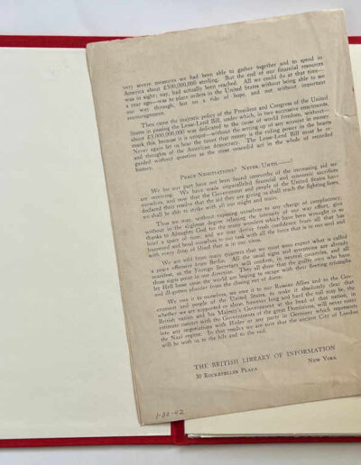 Churchill's Speech: Nov 10, 1941 - Back