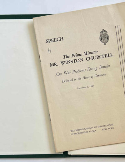 Churchill Speech War Problems Facing Britain, Nov 5 1940