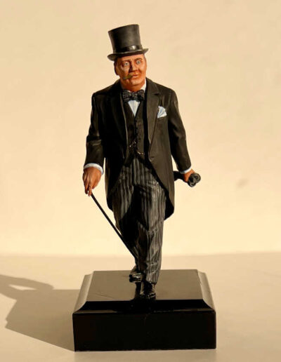 Lead Figurine of Churchill in Top Hat and Tails