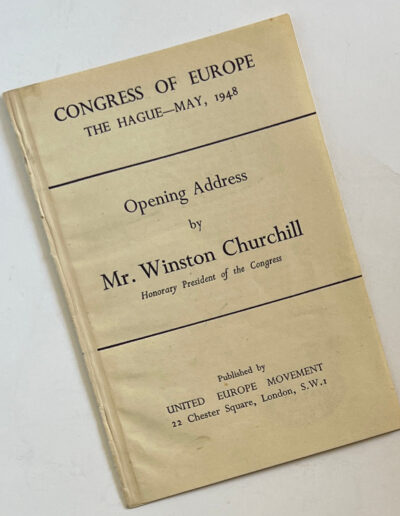 Congress of Europe May 1948: Churchill's Address
