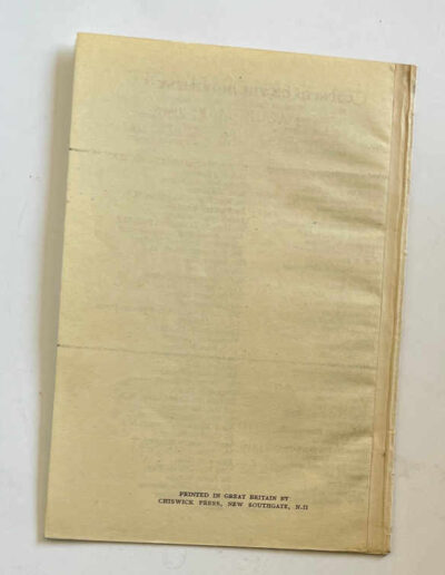 Congress of Europe May 1948: Churchill's Address (Rear Cover)