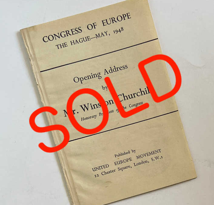 Congress of Europe: Churchill’s Address, May 1948