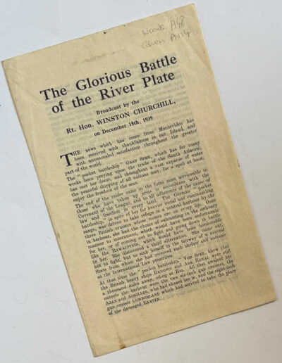 Glorious Battle of the River Plate 1948 Pamphlet