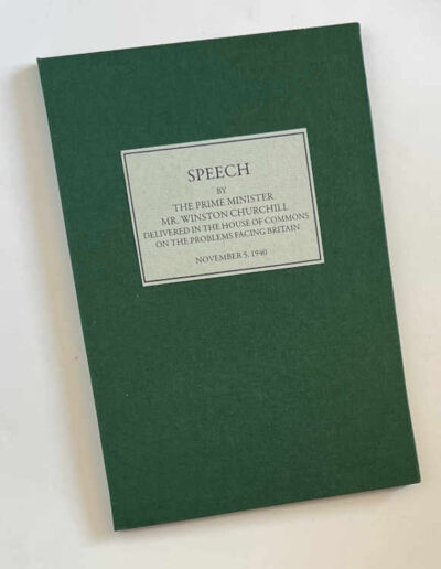 Green Chemise Protecting Churchill's Speech Nov 5, 1940