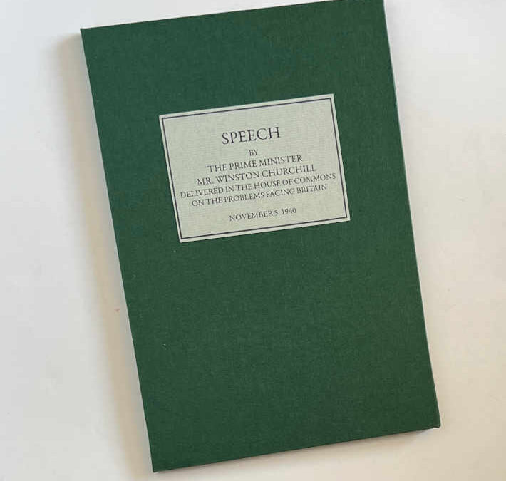 Churchill Speech: November 5th 1940