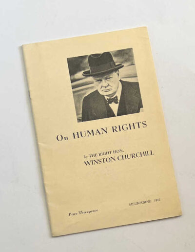 Pamphlet: On Human Rights by Winston Churchill