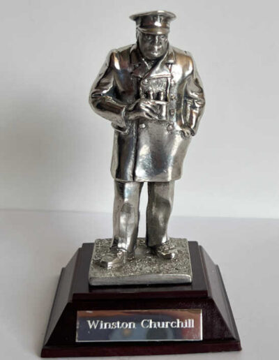 Pewter figure of Churchill by English