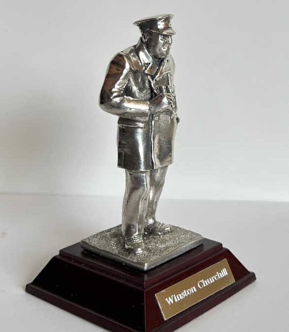 Pewter Figure of Churchill by English