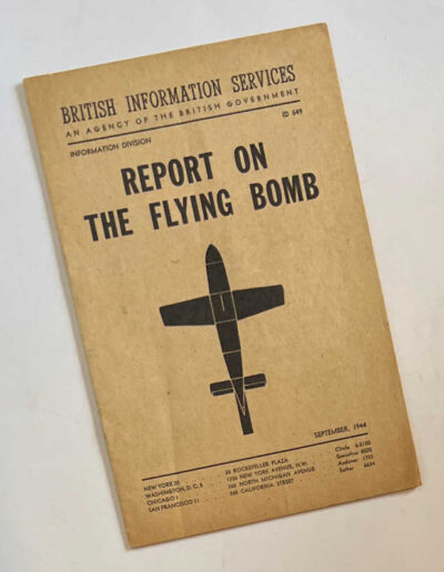 Report On The Flying Bomb - WWII Pamphlet