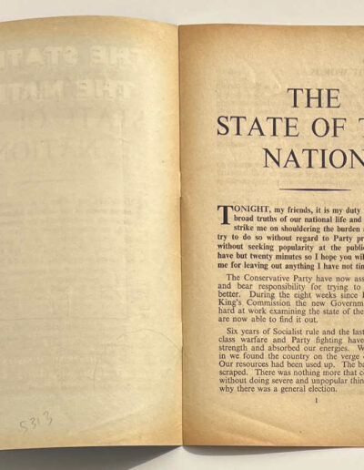State of the Nation Churchill Speech Dec 1951, p1
