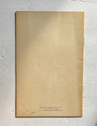 The Booklet, The Trumpeter of Saint George. Back Cover