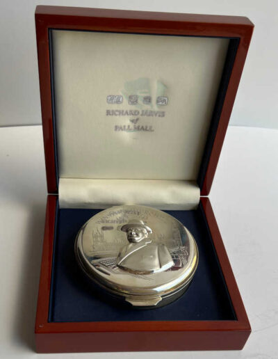 Churchill Silver Trinket Box by Richard Jarvis of Pall Mall