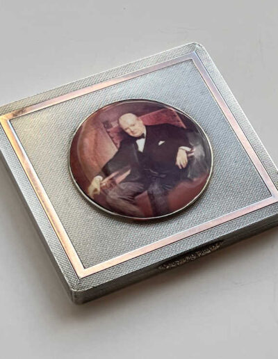 Asprey Cigarette Case with Churchill Portrait