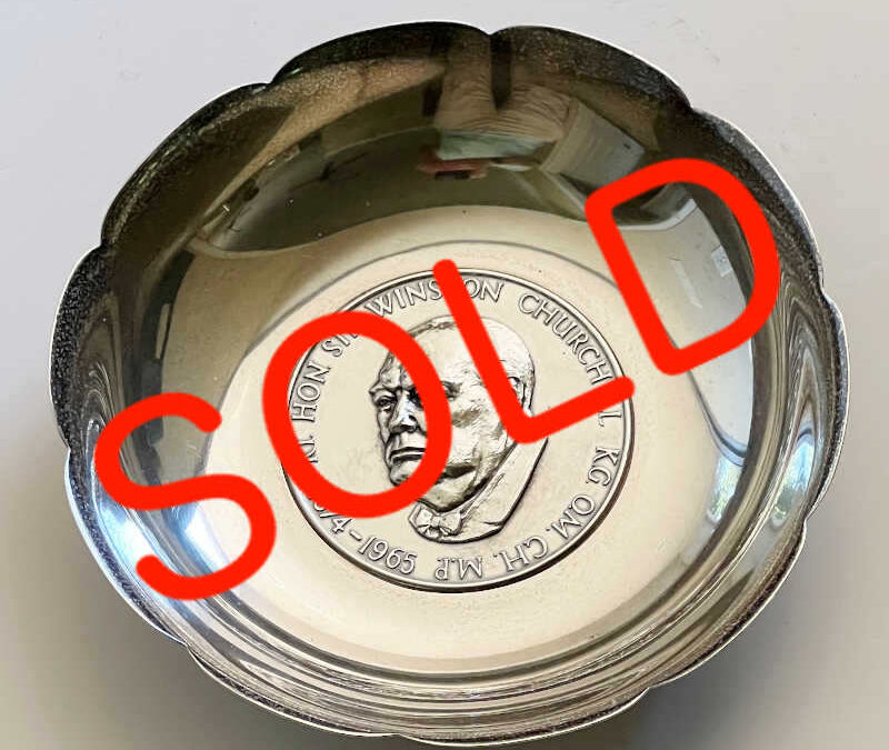 Solid Silver Dish / Bowl Commemorating Life of W. Churchill