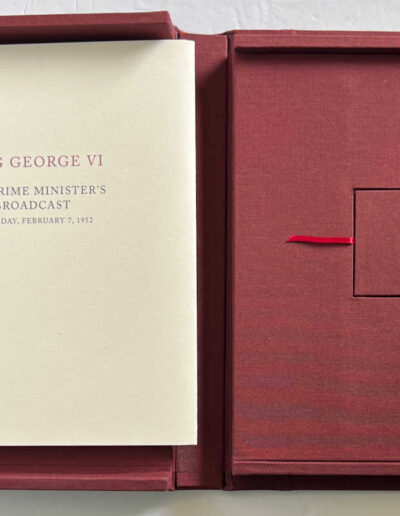 King George VI Inserted Inside Solander Case