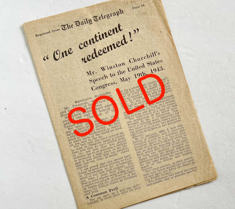 One Continent Redeemed: Churchill Speech May 19, 1943