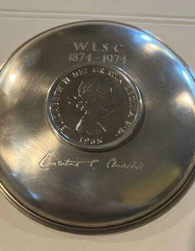 Sterling Silver Dish with Crown & Clementine Churchill
