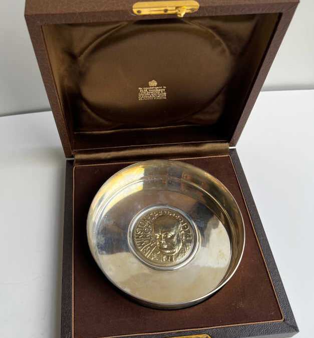 Silver Winston Churchill Centenary Bon Bon Dish: Garrard