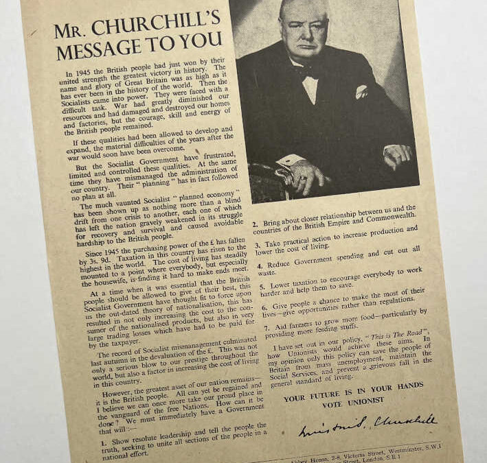 Mr. Churchill’s Message To You