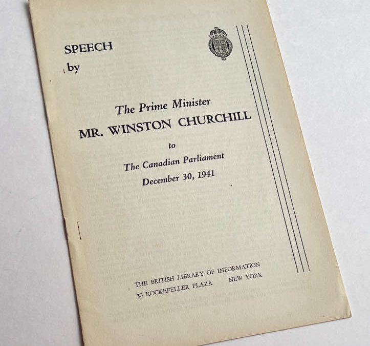 Dec 30, 1941: Churchill Speech