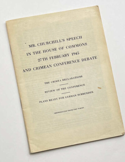 Churchill Speech Feb 27 1945