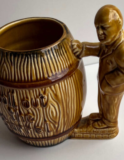 WWII Brown Churchill Tankard Mug (Top): Wade Heath Burslem