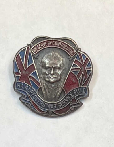 Churchill Pin - Badge: Hairdressers' War Services Fund