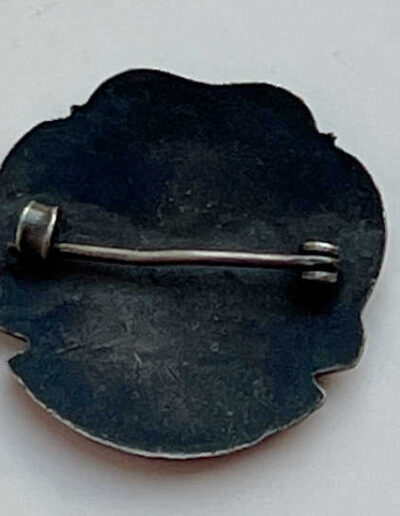Back of Churchill Pin / Badge: Hairdressers' War Services Fund