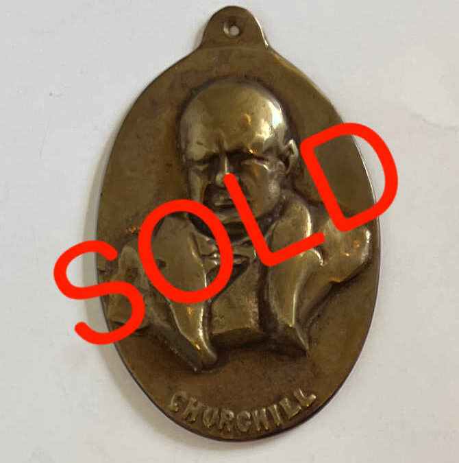 Brass Plaque of Winston Churchill