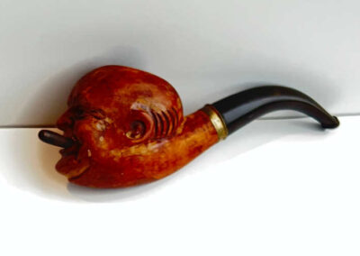 Briar Wood Pipe - Hand Carved depicting Churchill