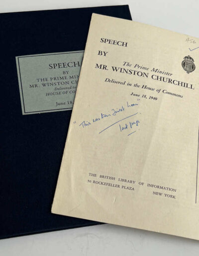 Churchill Speech: June 18, 1940 + Chemise