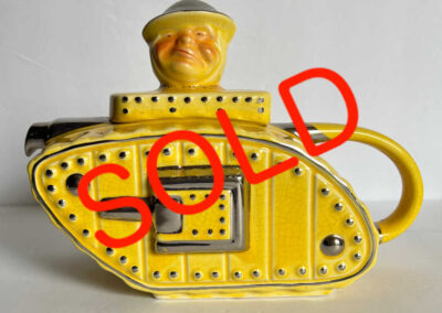 Churchill Tank Teapot Yellow: SOLD