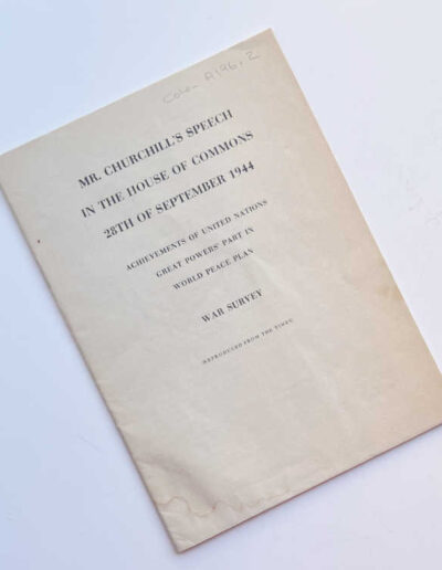 Churchill's Speech 28 Sep 1944