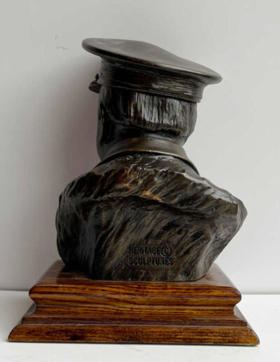 Heritage sculptures RAF bust of Churchill: Back
