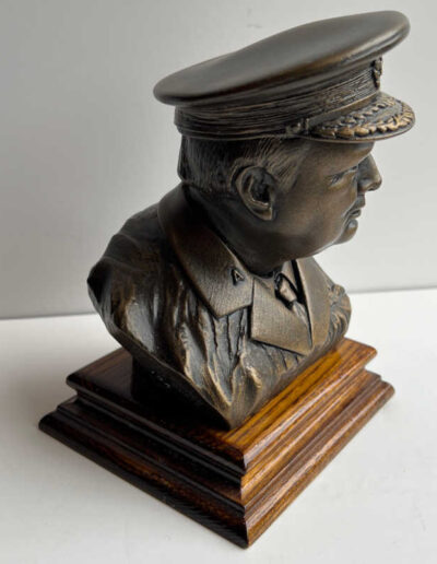 Heritage sculptures RAF bust of Churchill: Side View