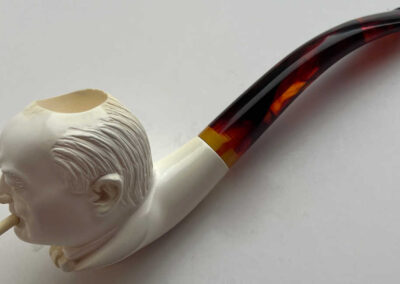 Meerschaum Pipe depicting Winston Churchill