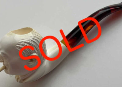 Meerschaum Pipe depicting Winston Churchill: SOLD